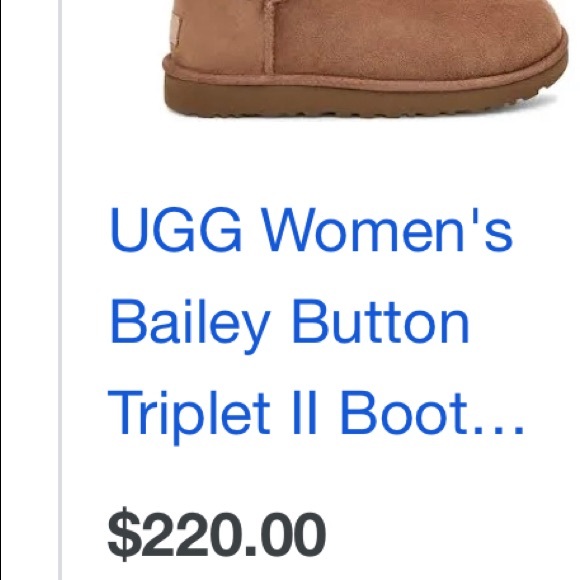 Ugg Bailey Triple button boot very comfy size 8 - Picture 8 of 9